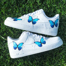 Load image into Gallery viewer, Custom Blue Butterfly Air Force 1