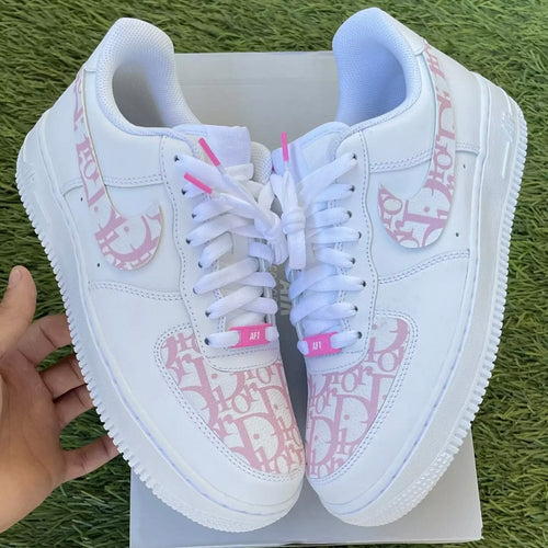 Custom Pink Dior Swoosh Air Force 1