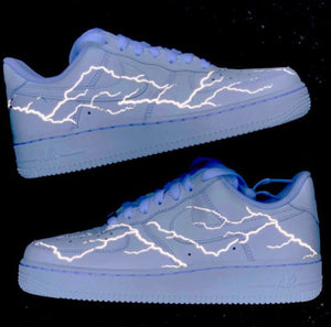 Custom Reflective lightning Air Force 1