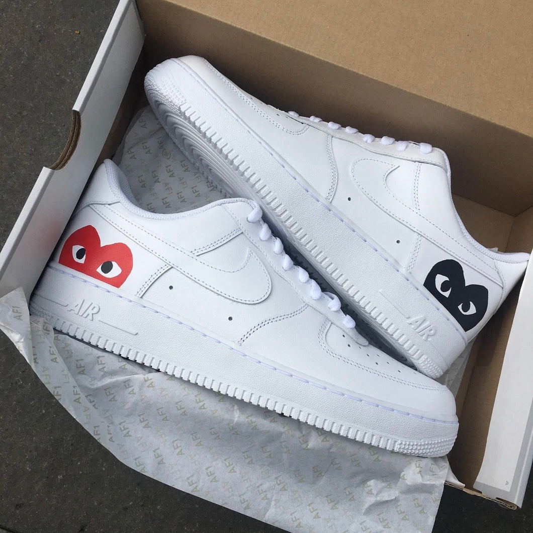 Nike air force 1 rot custom cdg Clearance