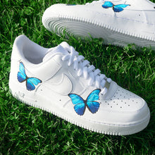 Load image into Gallery viewer, Custom Blue Butterfly Air Force 1