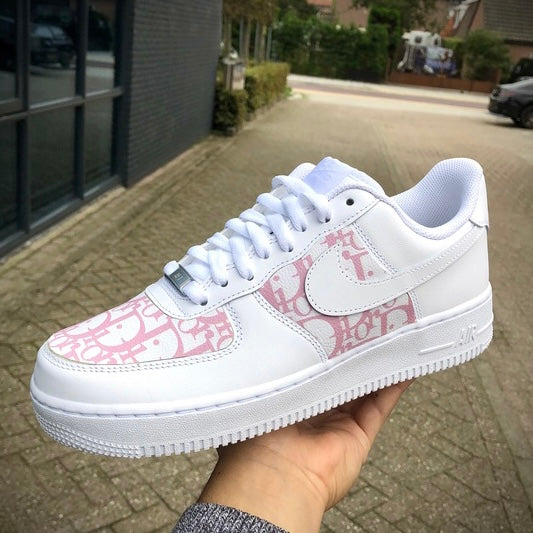custom pink dior air force 1