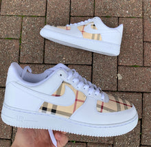 Load image into Gallery viewer, Burberry Nike Air Force 1s